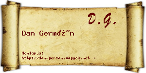Dan Germán névjegykártya